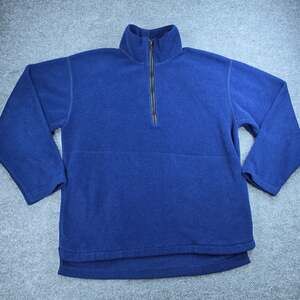 Vintage Nickelodeon Employee Fleece QuarterZip Sweater Size Mens Medium USA Rare